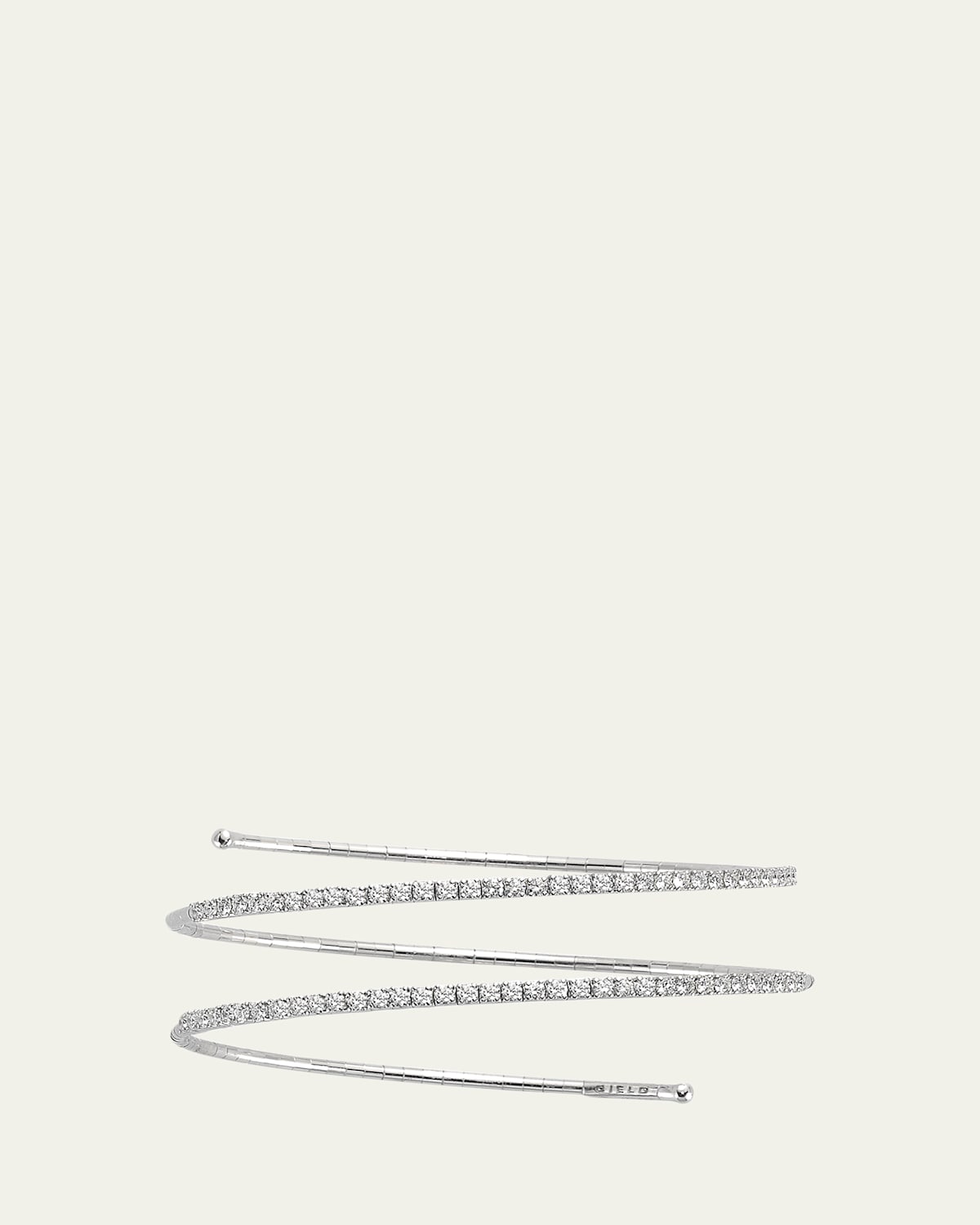 Mattia Cielo 18K White Gold Diamond 2 Row Tennis Bracelet | Thumbnail 4