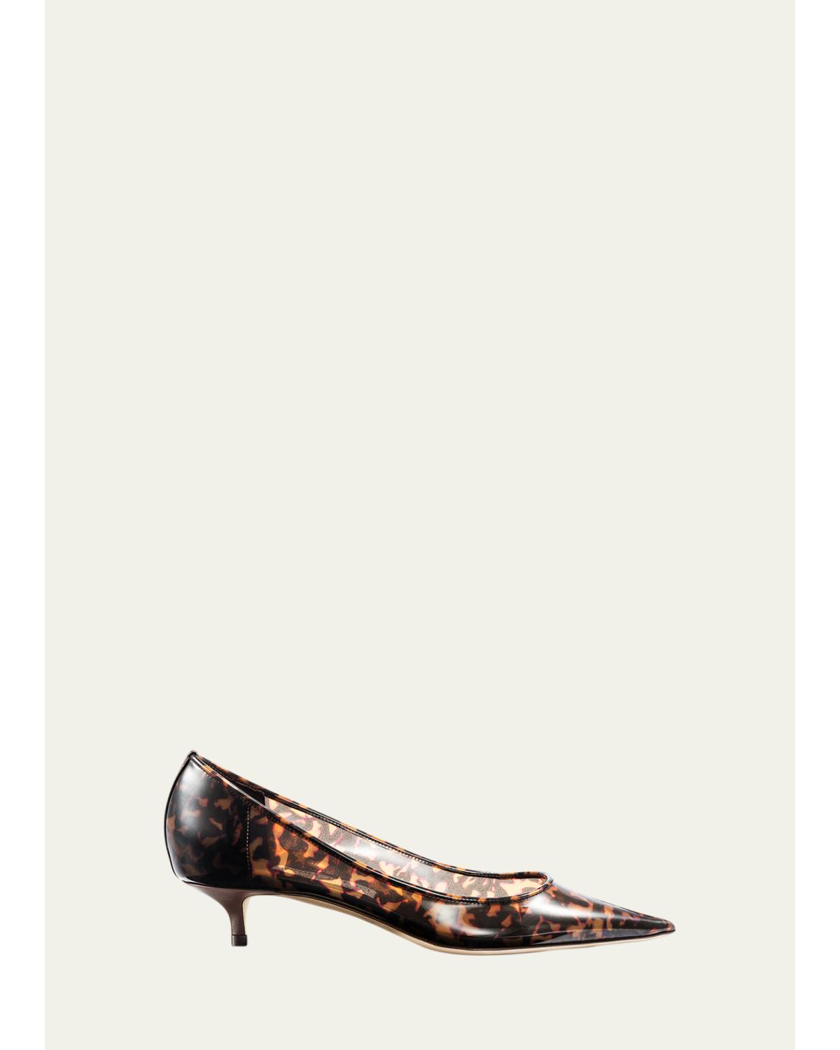 35Mm Amelia Tortoiseshell-Printed Pumps