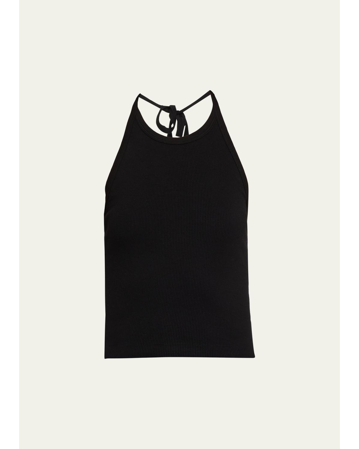 Sylvie Ribbed Halter Tank Top