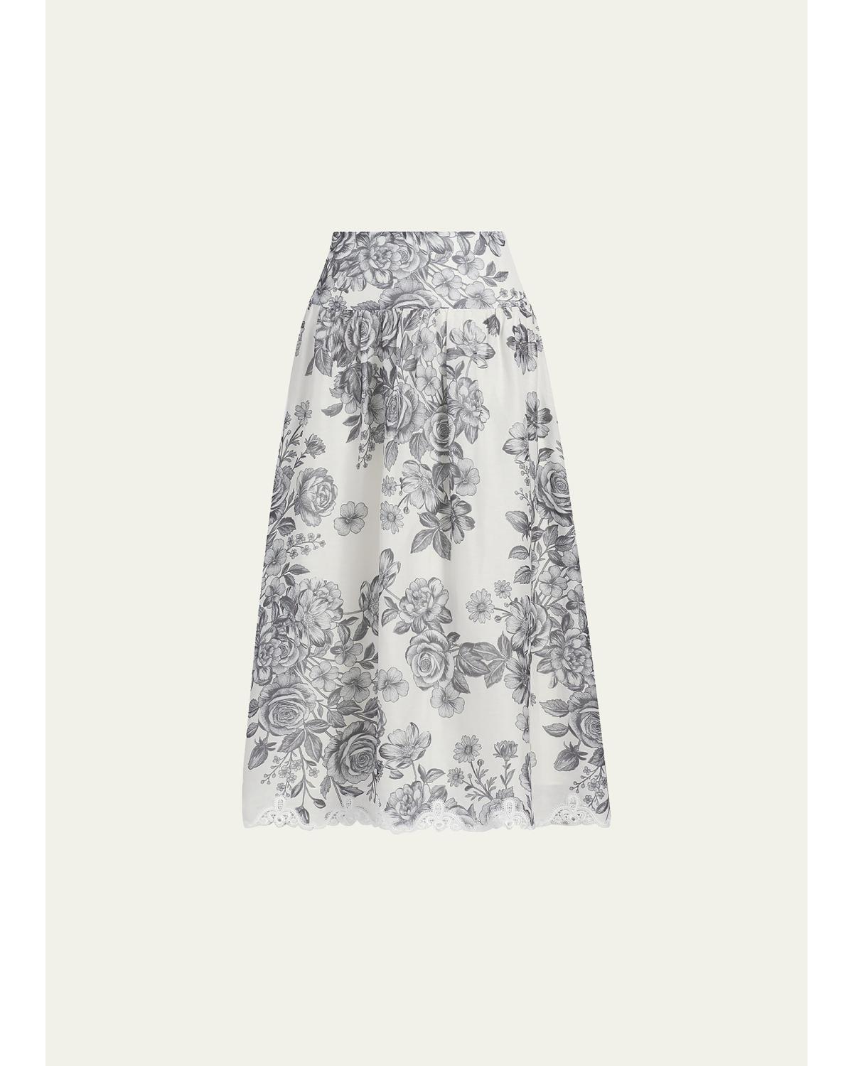 Lidia Floral-Print Midi
