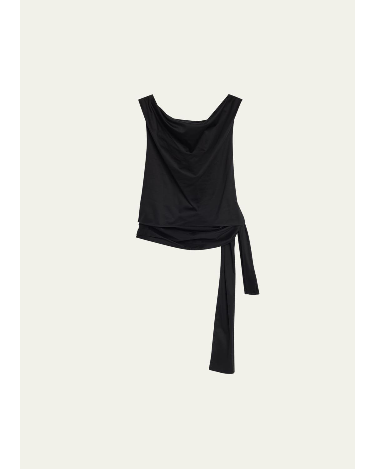 Zafira Twisted Mercerized Cotton Jersey Top