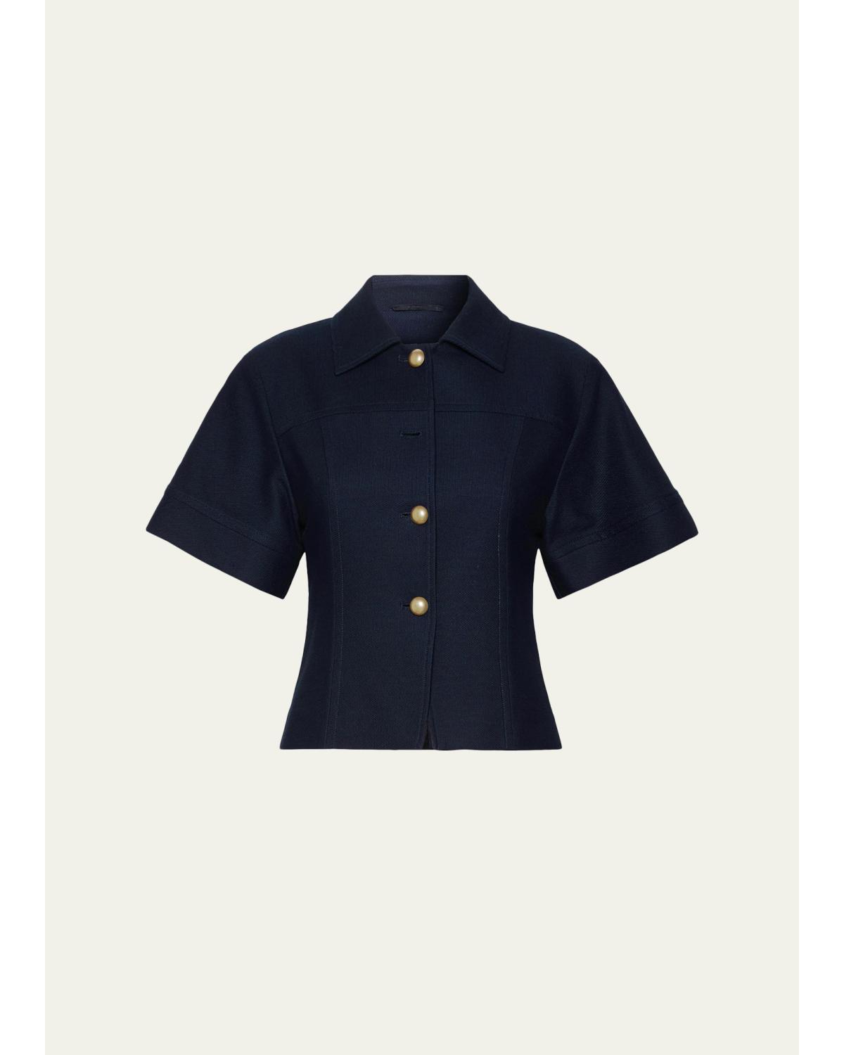 Risorsa Short-Sleeve Pique Shirt Jacket