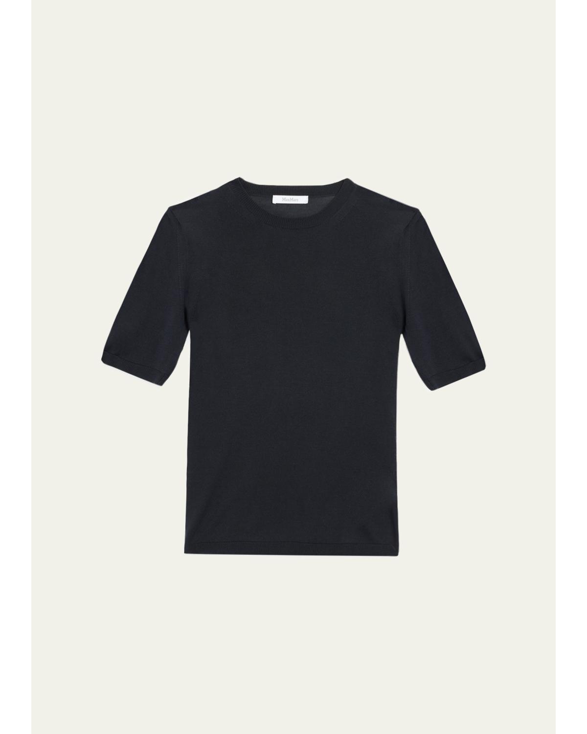 Aceti Short-Sleeved Cashmere-Silk Sweater