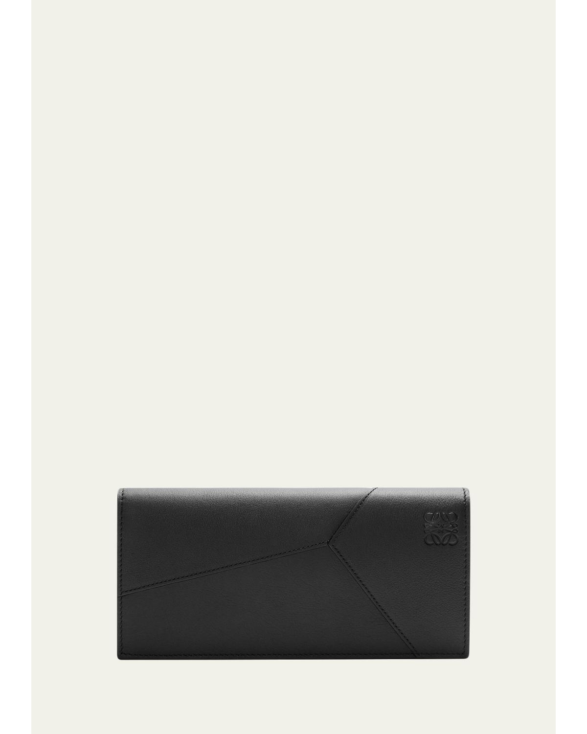 Men's Puzzle Edge Long Horizontal Wallet in Leather