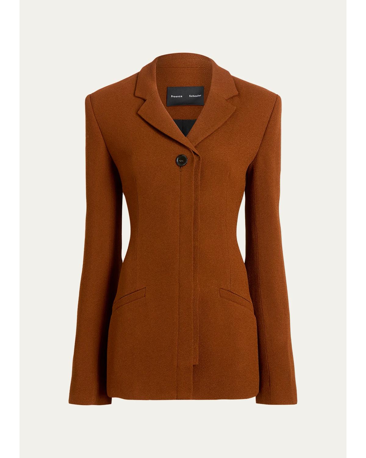 Vioni Heavy Sable Single-Breasted Jacket