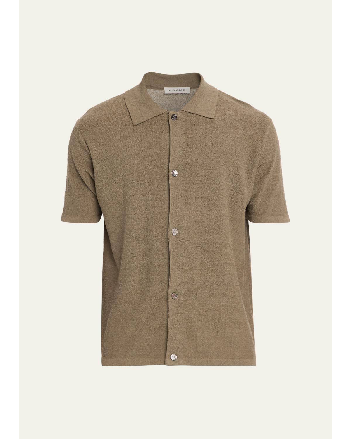 Men'S Linen-Blend Short-Sleeve Shirt