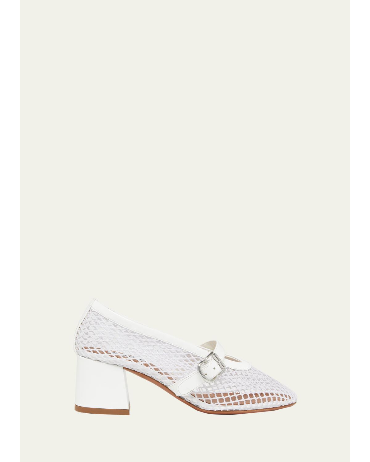 55Mm Fishnet Ballerina Pumps