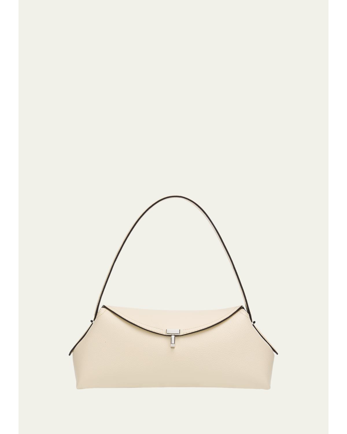 T-Lock Grained Leather Shoulder Bag