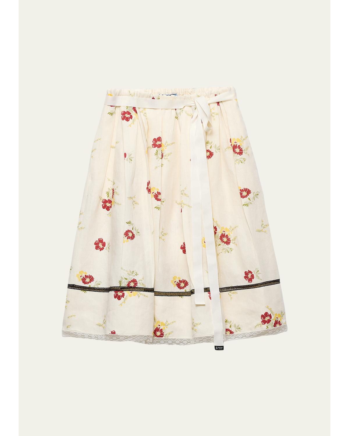 Floral Print Skirt