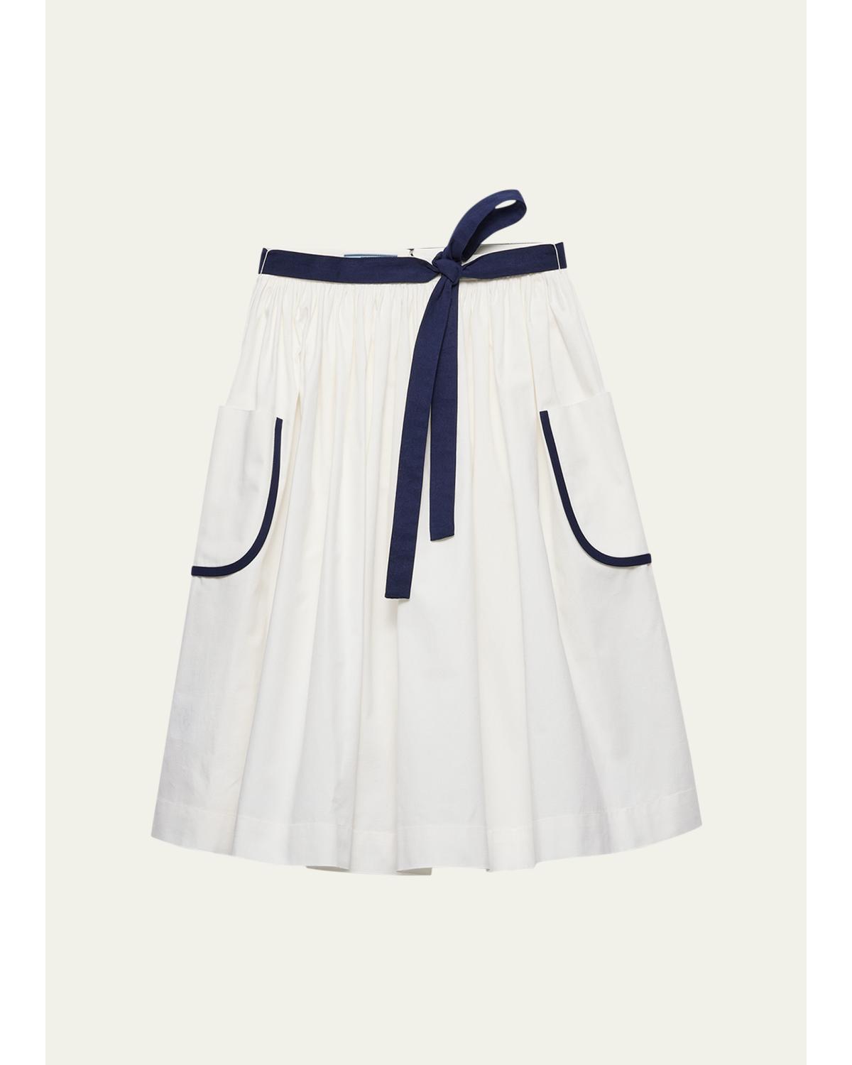 Slubbed Toile Skirt