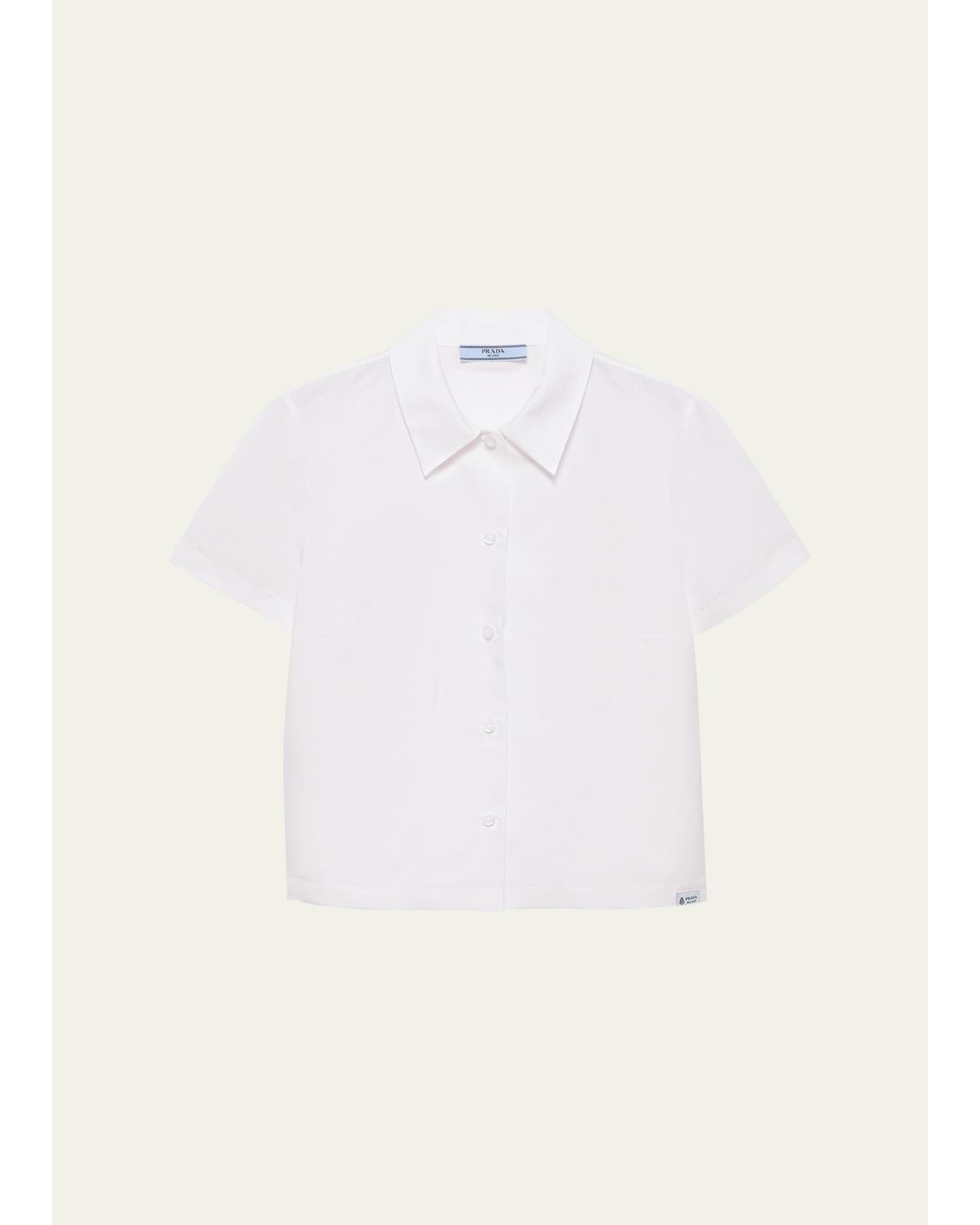 Short-Sleeve Linen Muslin Shirt