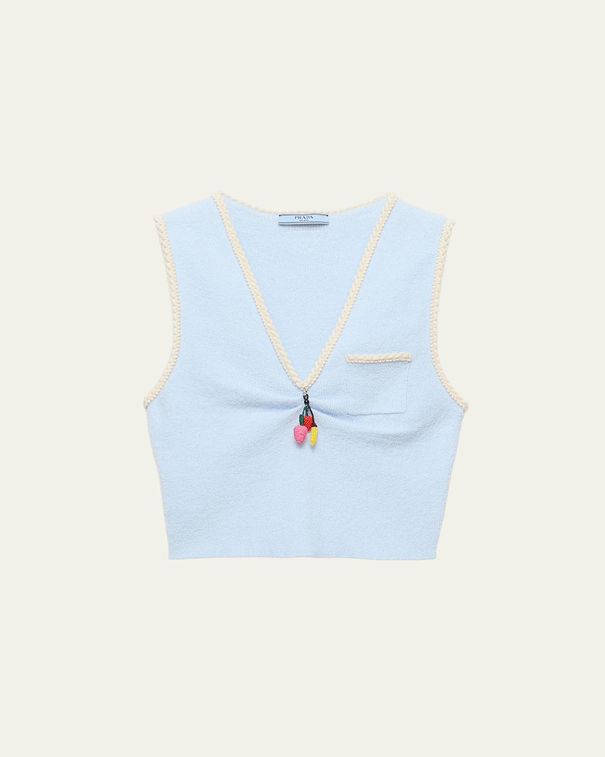 Prada Cotton Boucle Crop Top
