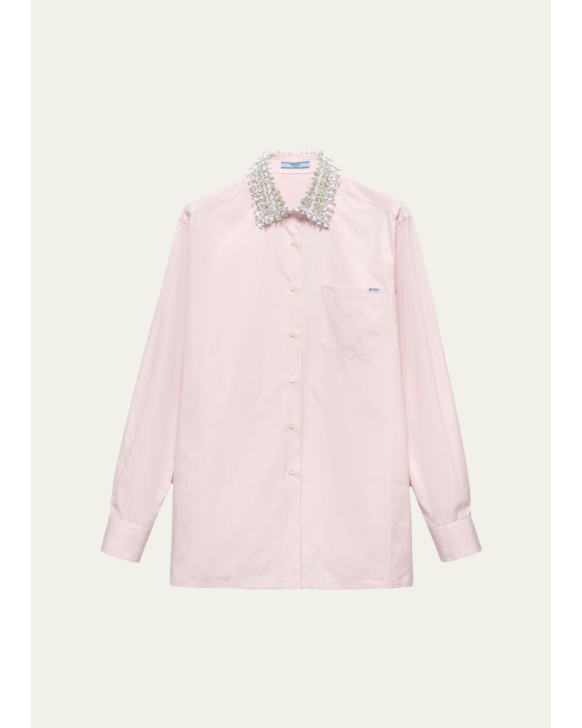 Embroidered Poplin Shirt