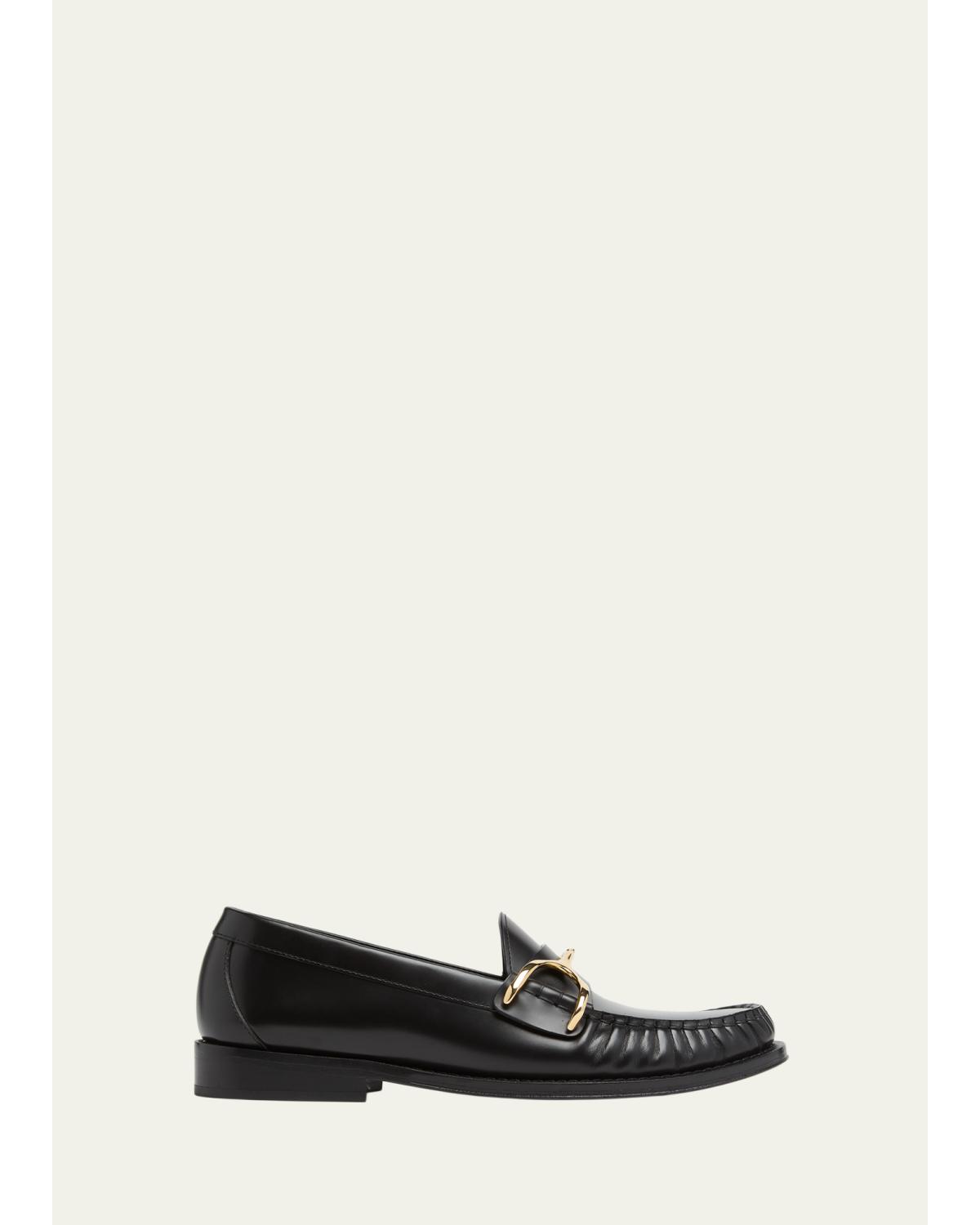 Men'S Wishbone Leather Moccasin Loafers