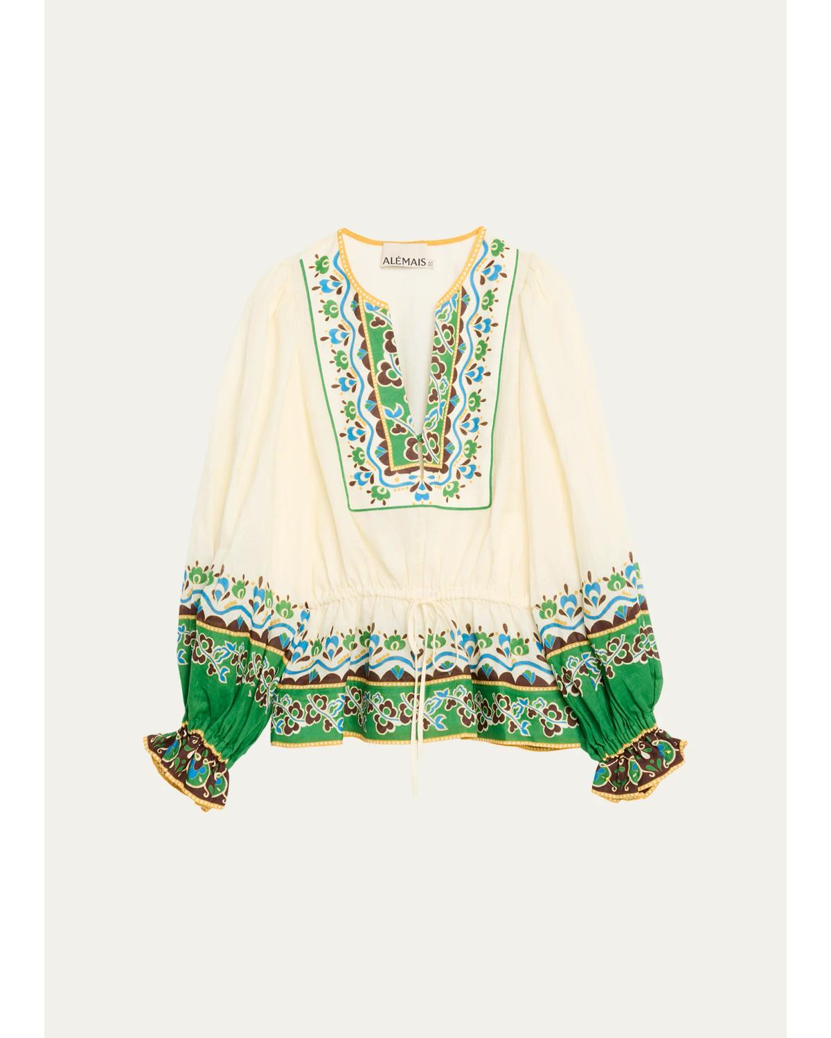 Bridgette Floral Peasant Blouse