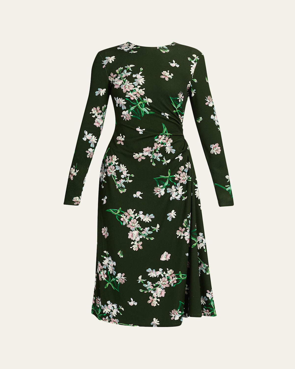 Erdem Floral Ponte Long-Sleeve Midi Dress | Thumbnail 2 Erdem Floral Ponte Long-Sleeve Midi Dress | Thumbnail 2
