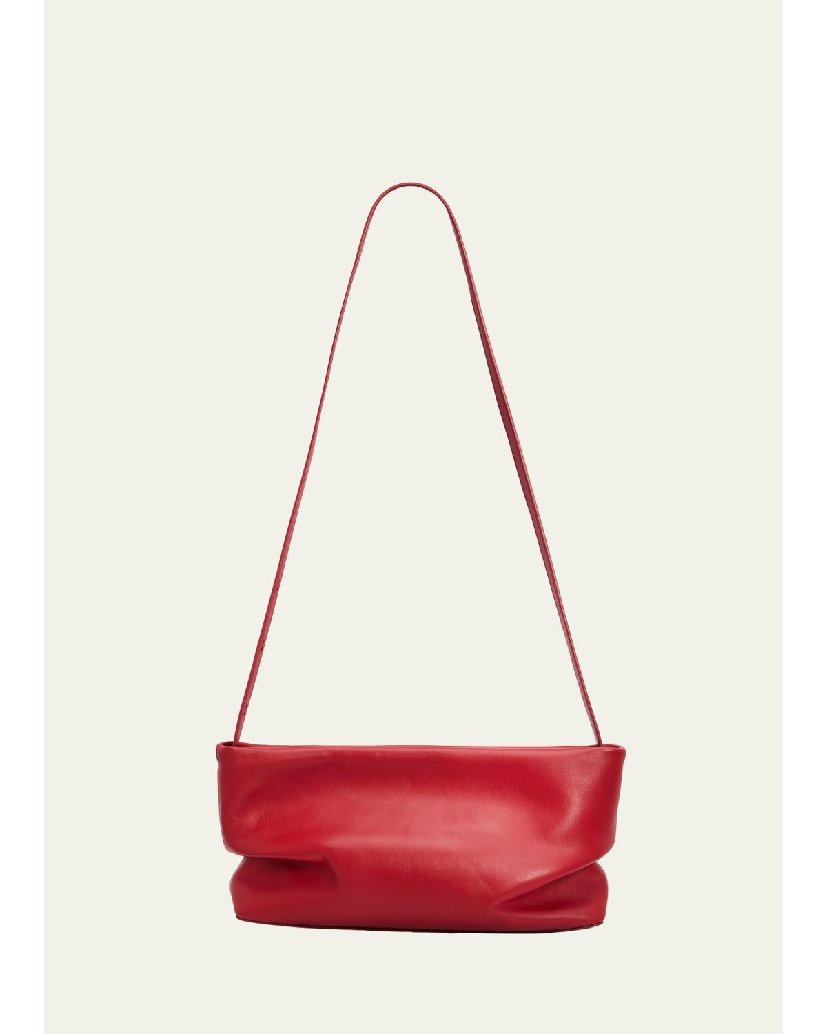 Nina Slouchy Leather Clutch Bag