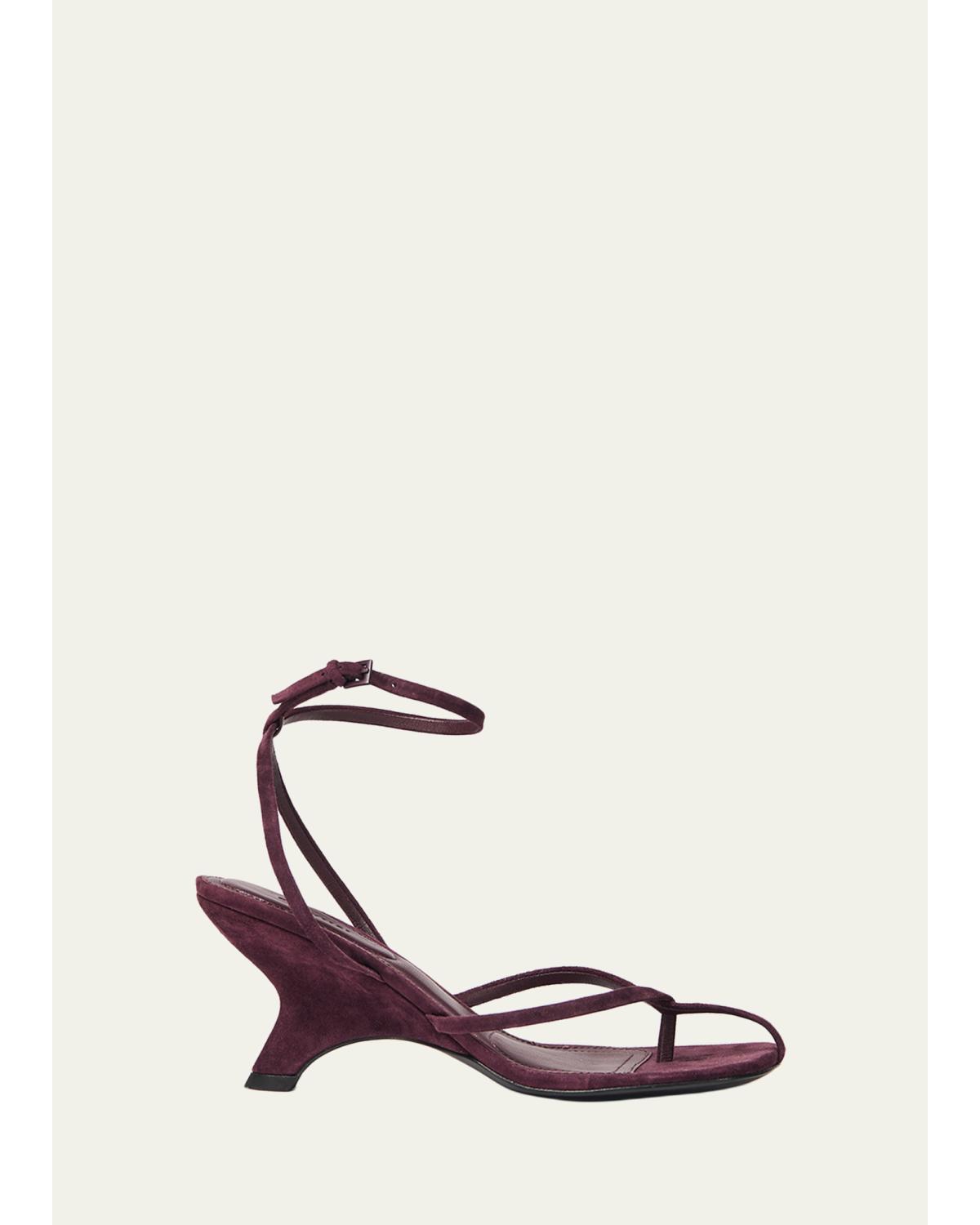 Kelsey Suede Ankle-Strap Sandals