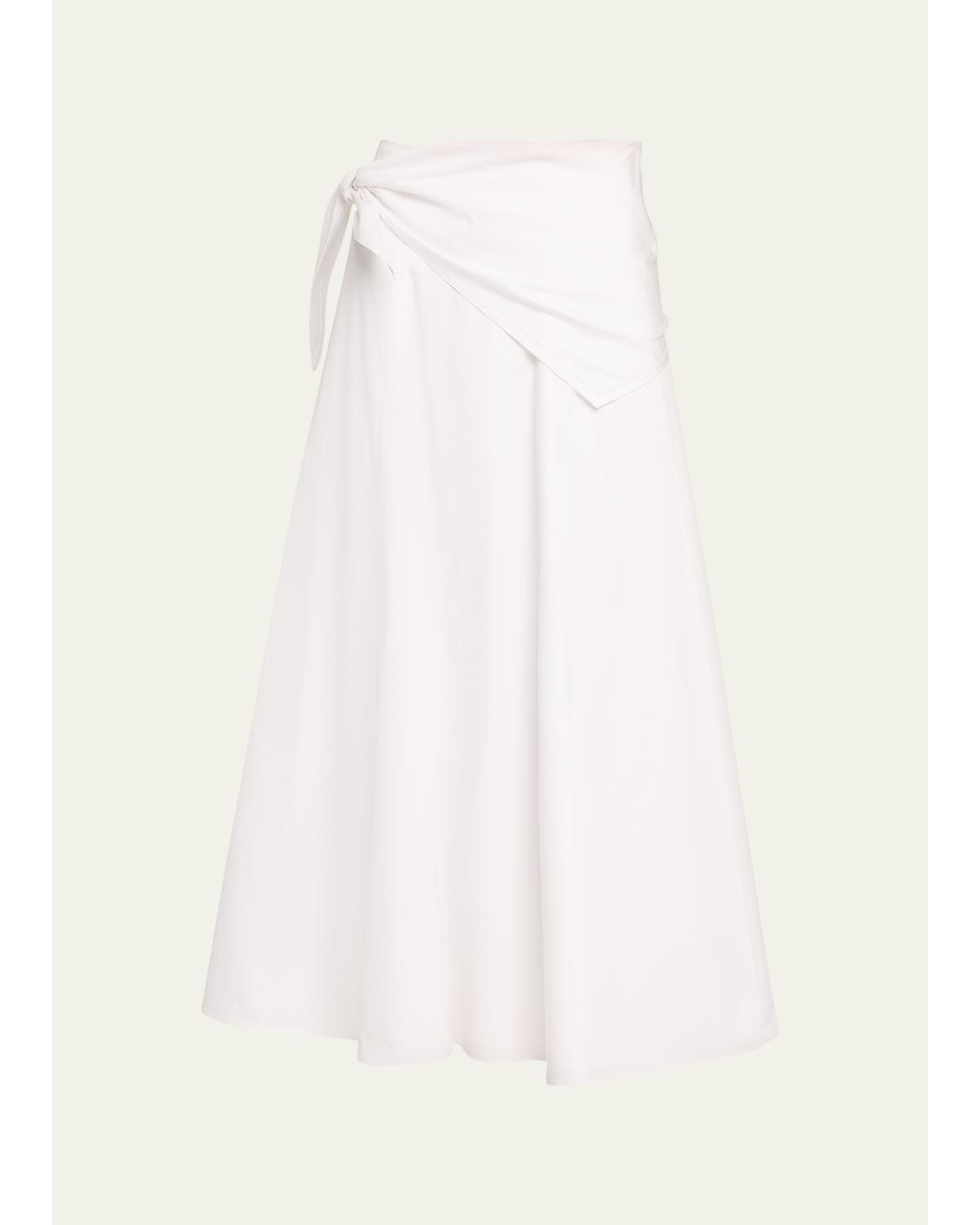 Cotton Scarf Maxi Skirt