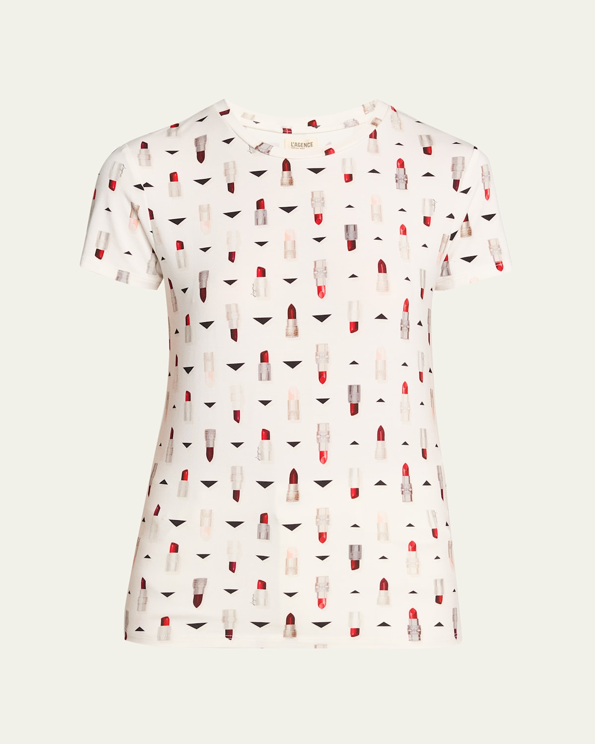 L'agence Ressi Fitted Crewneck T-shirt In Multi