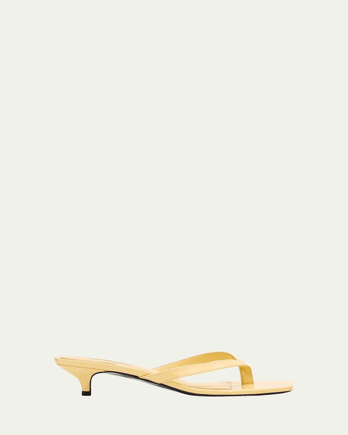 Totême Naplack Leather Kitten-heel Sandals In Buttercup