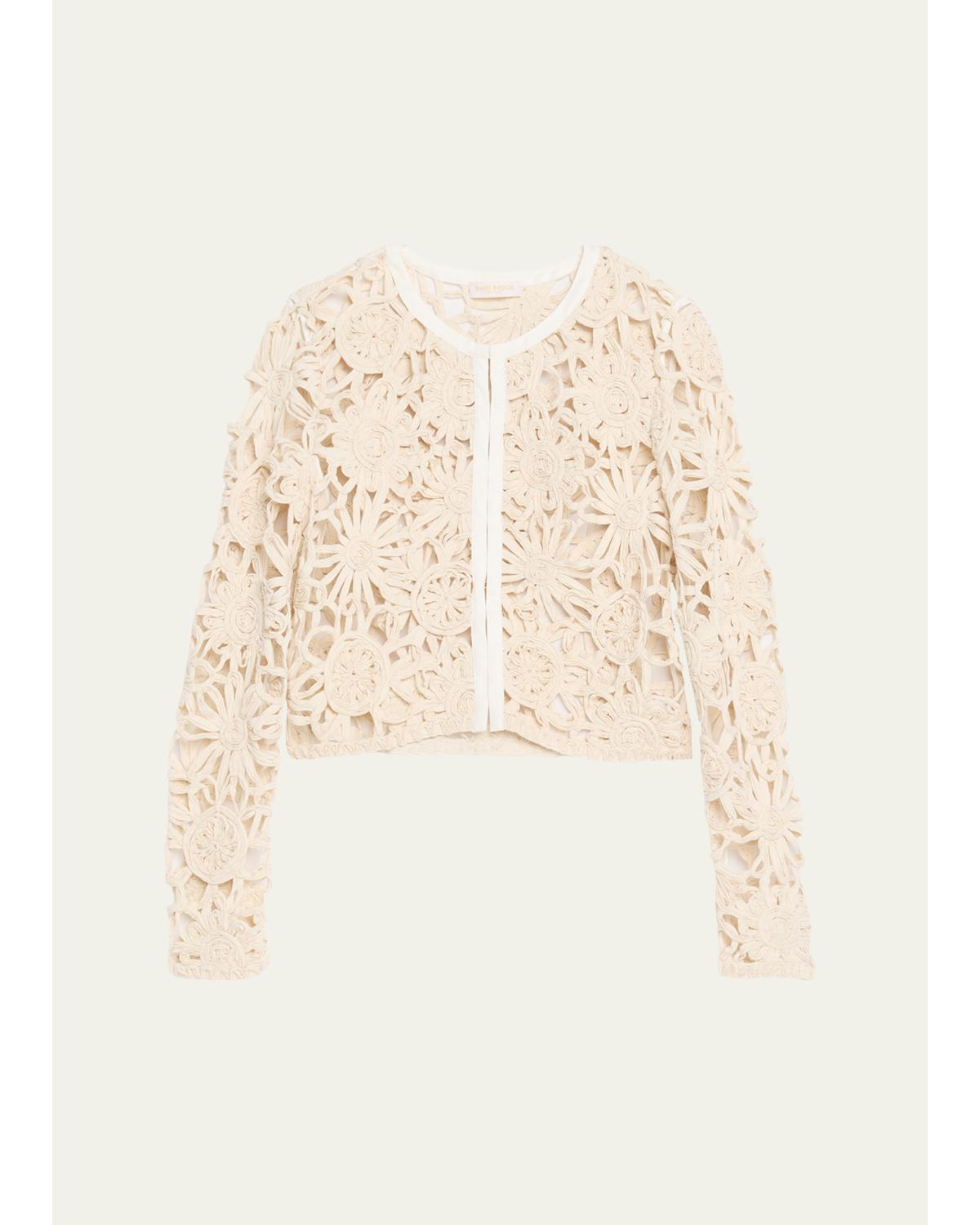Adelynn Openwork Floral Jacket