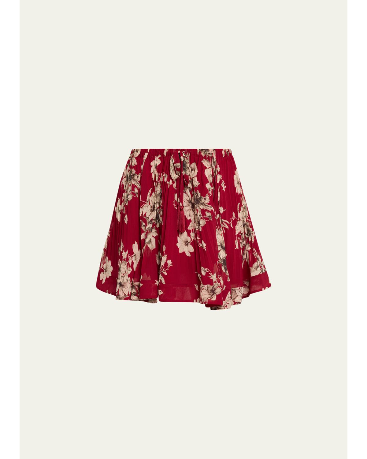 Hand-Sketched Floral Georgette Mini