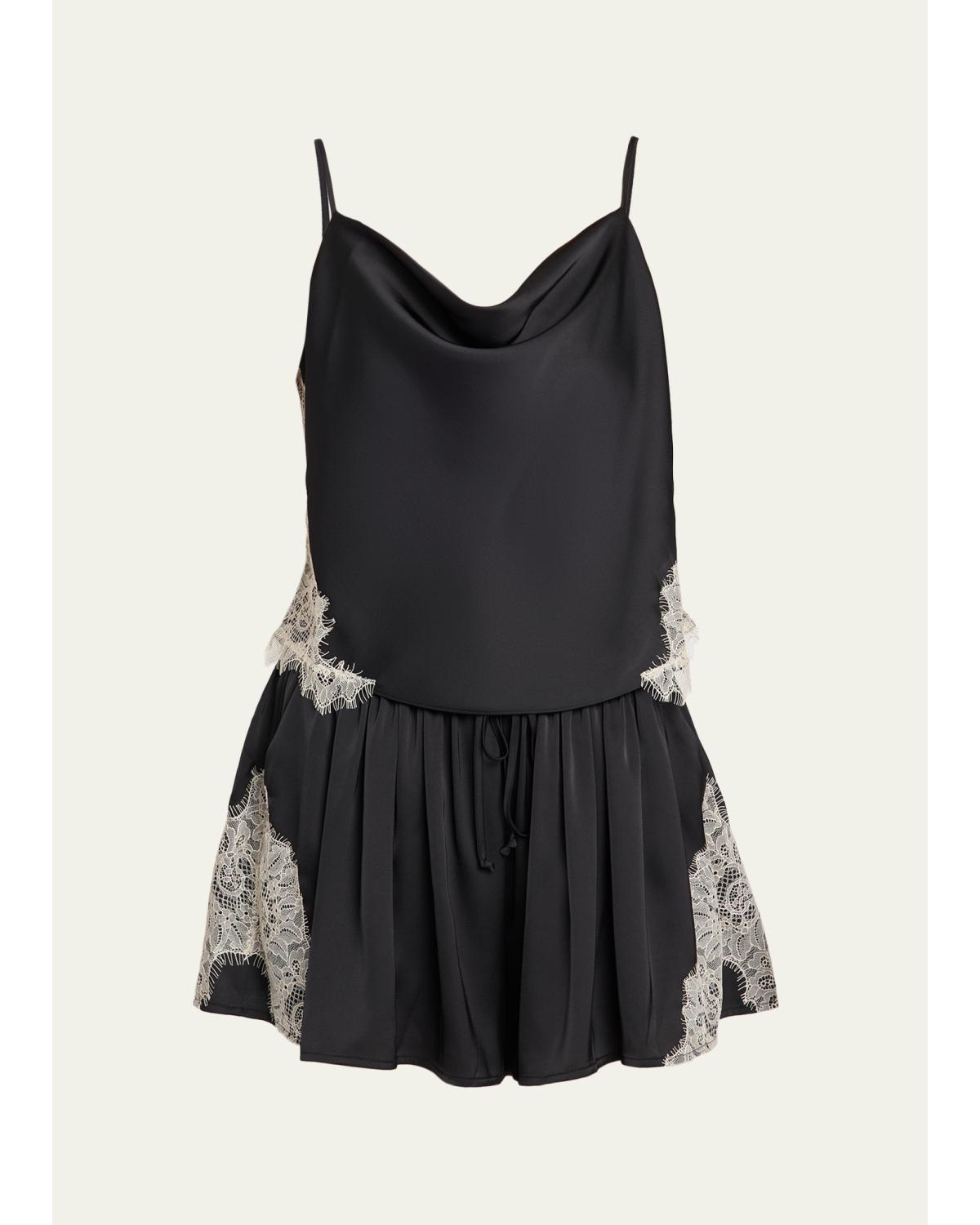 Esme Satin Lace-Trim Camisole