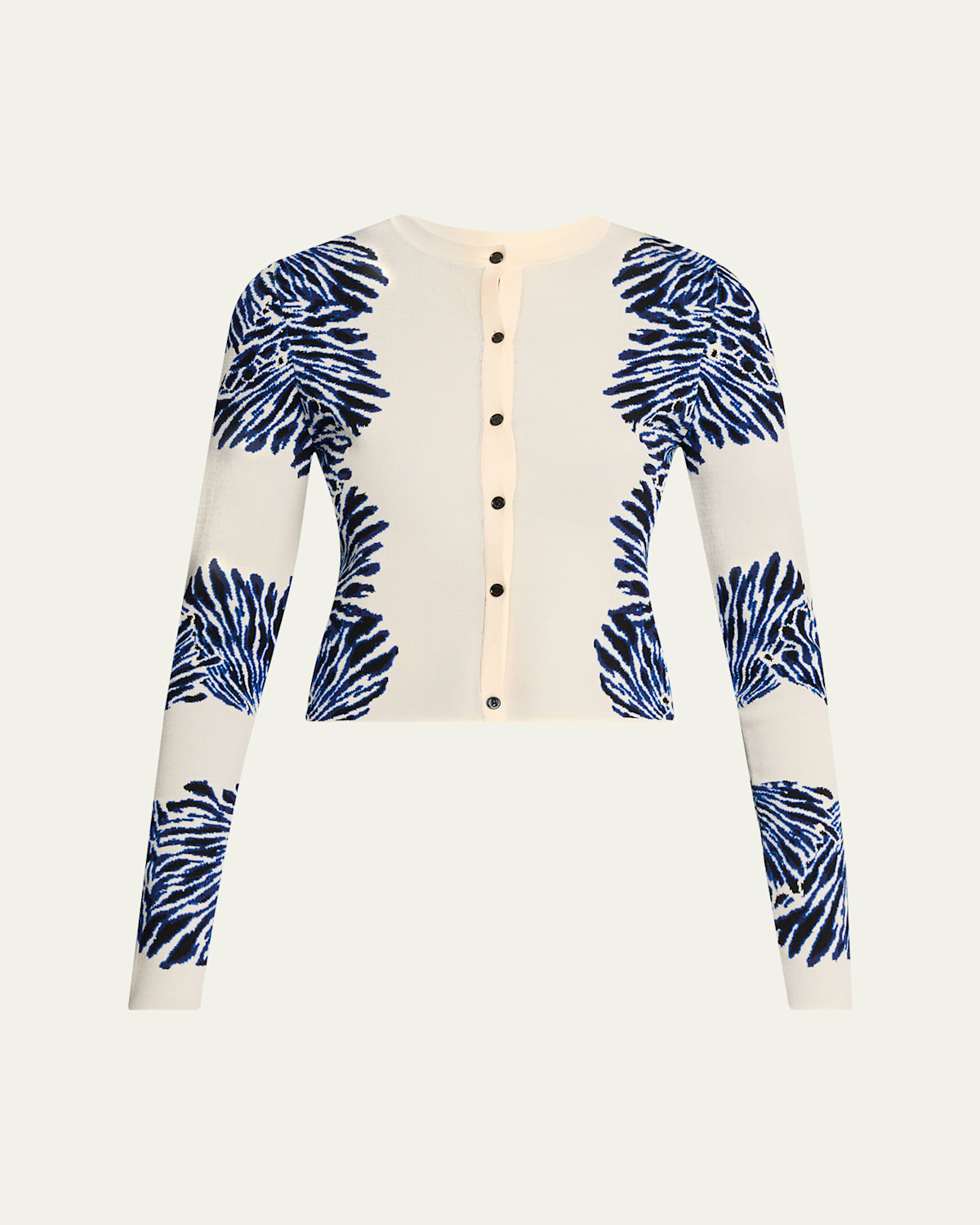 Ulla Johnson Carina Jacquard Knit Cardigan In Blue