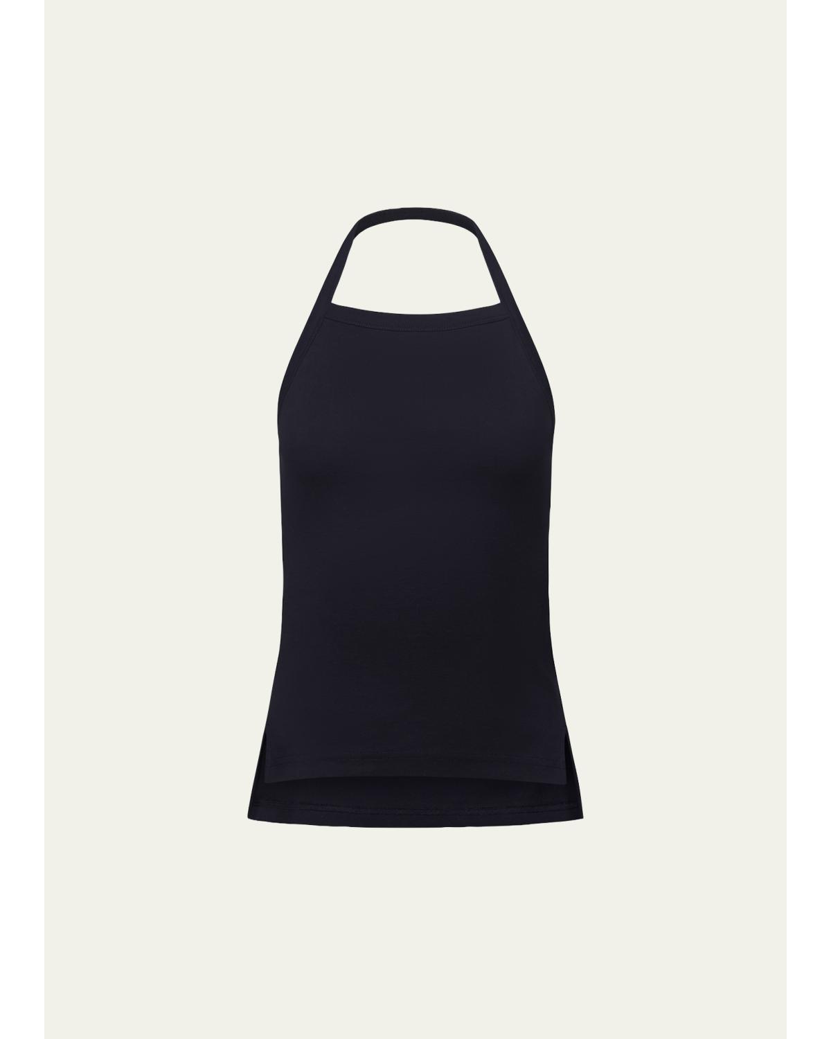 Clovis Rib-Knit Halter Top