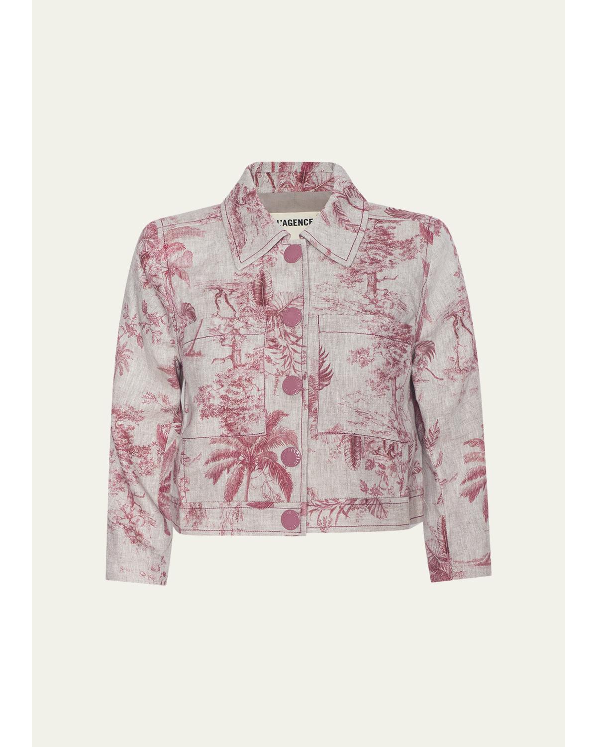 Eda Cropped Etoile-Print Jacket
