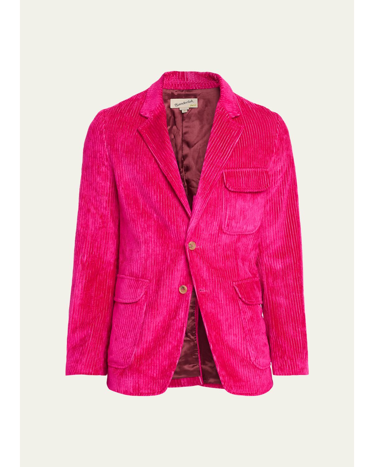 Men'S Corduroy Single-Breasted Blazer