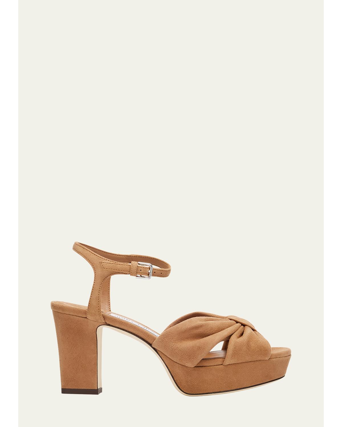 Heloise 80Mm Suede Platform Sandals