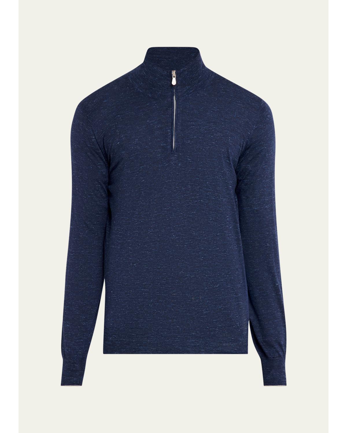 Men'S Cashmere-Blend Quarter-Zip Sweater