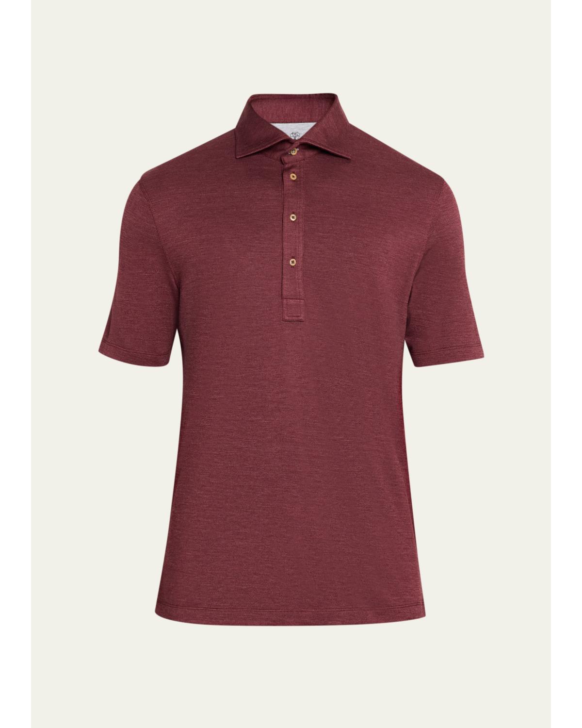 Men'S Wool Blend Polo Shirt