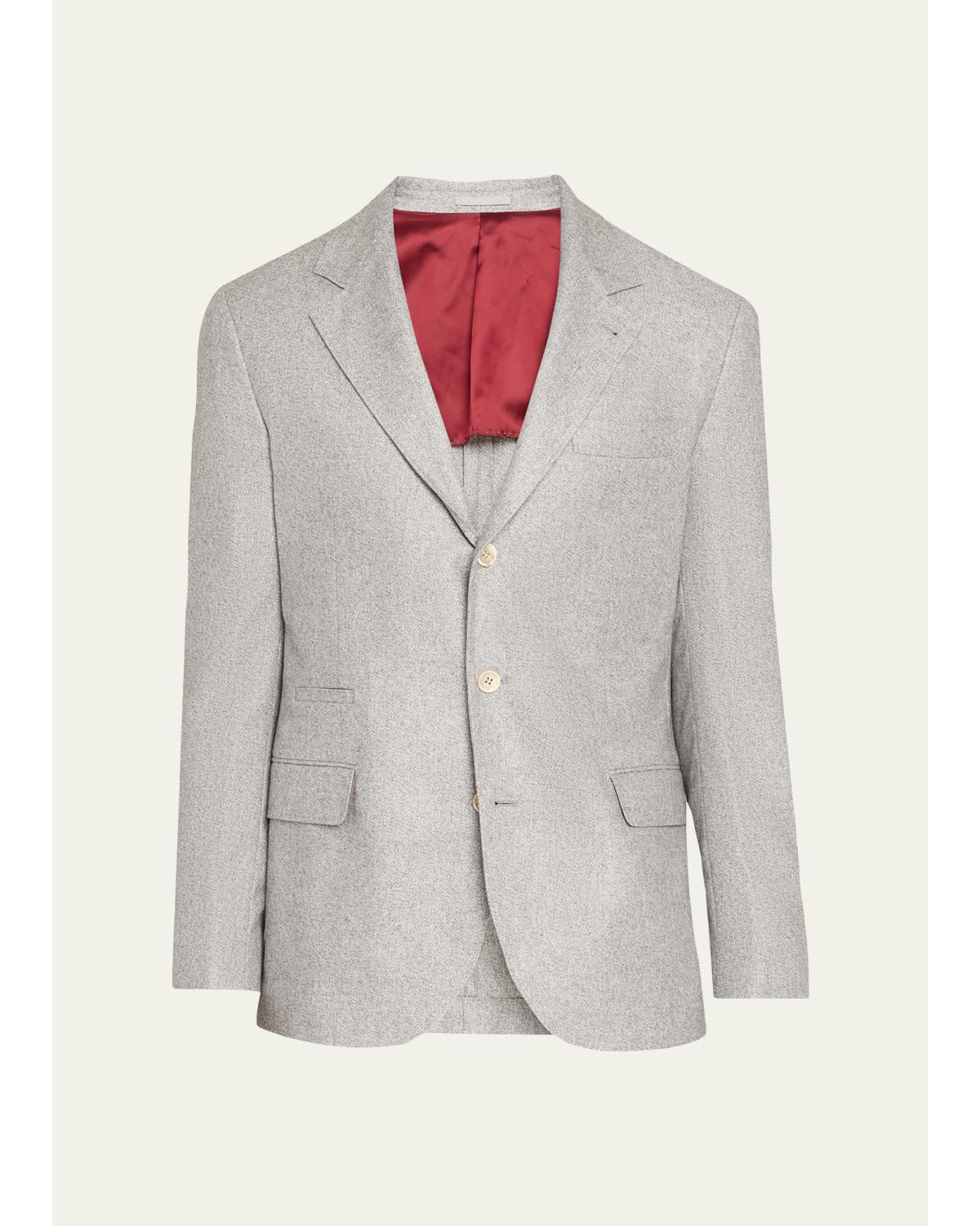 Men's Cavallery Silk and Cashmere Single-Breasted Sport Coat