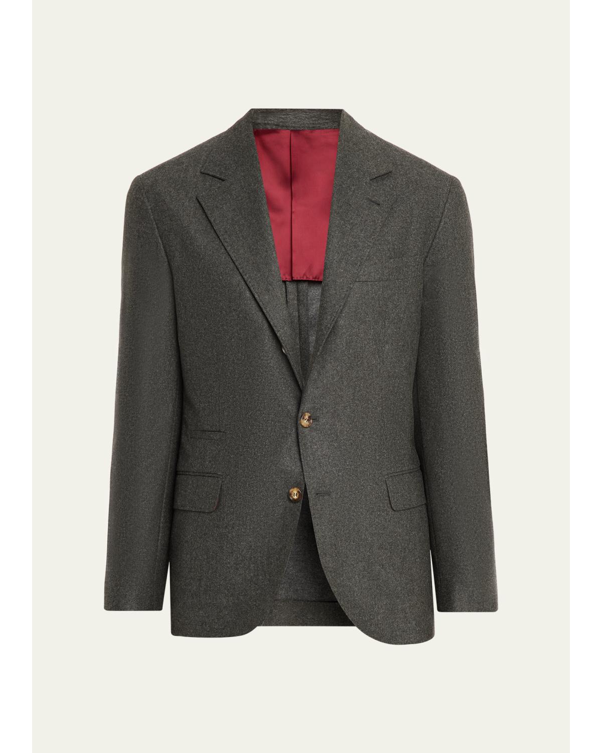 Men'S Cotton Notch Lapel Single-Breasted Sport Coat
