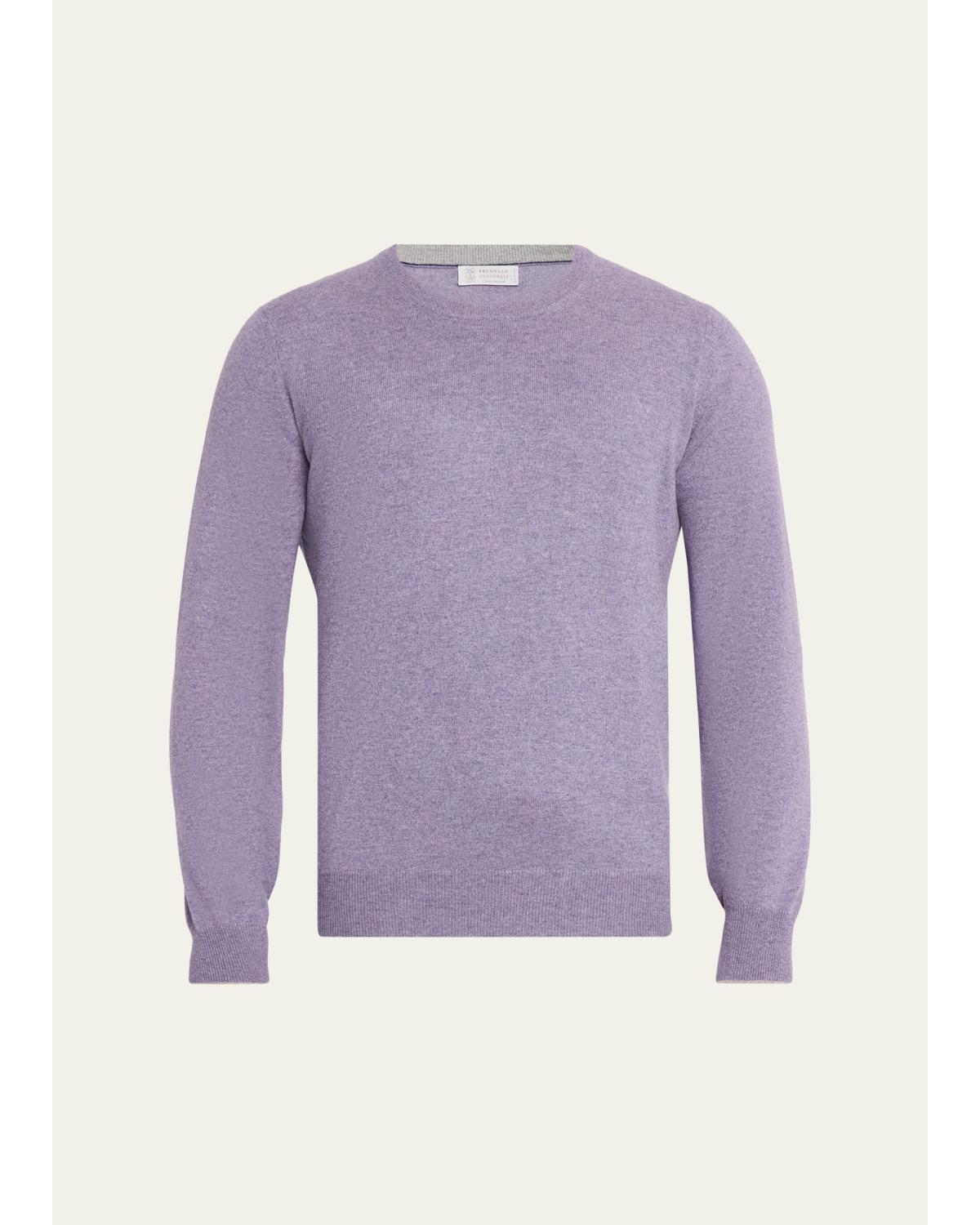 Men'S Cashmere Melange Crewneck Sweater
