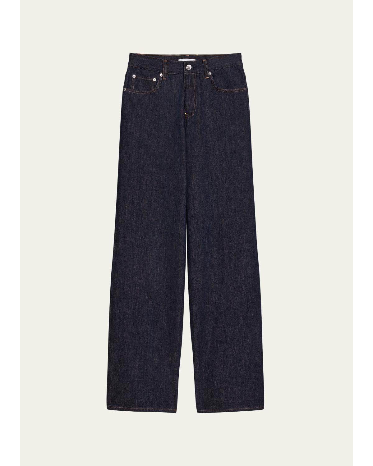 Wardrobe Relaxed Straight-Leg Denim Jeans