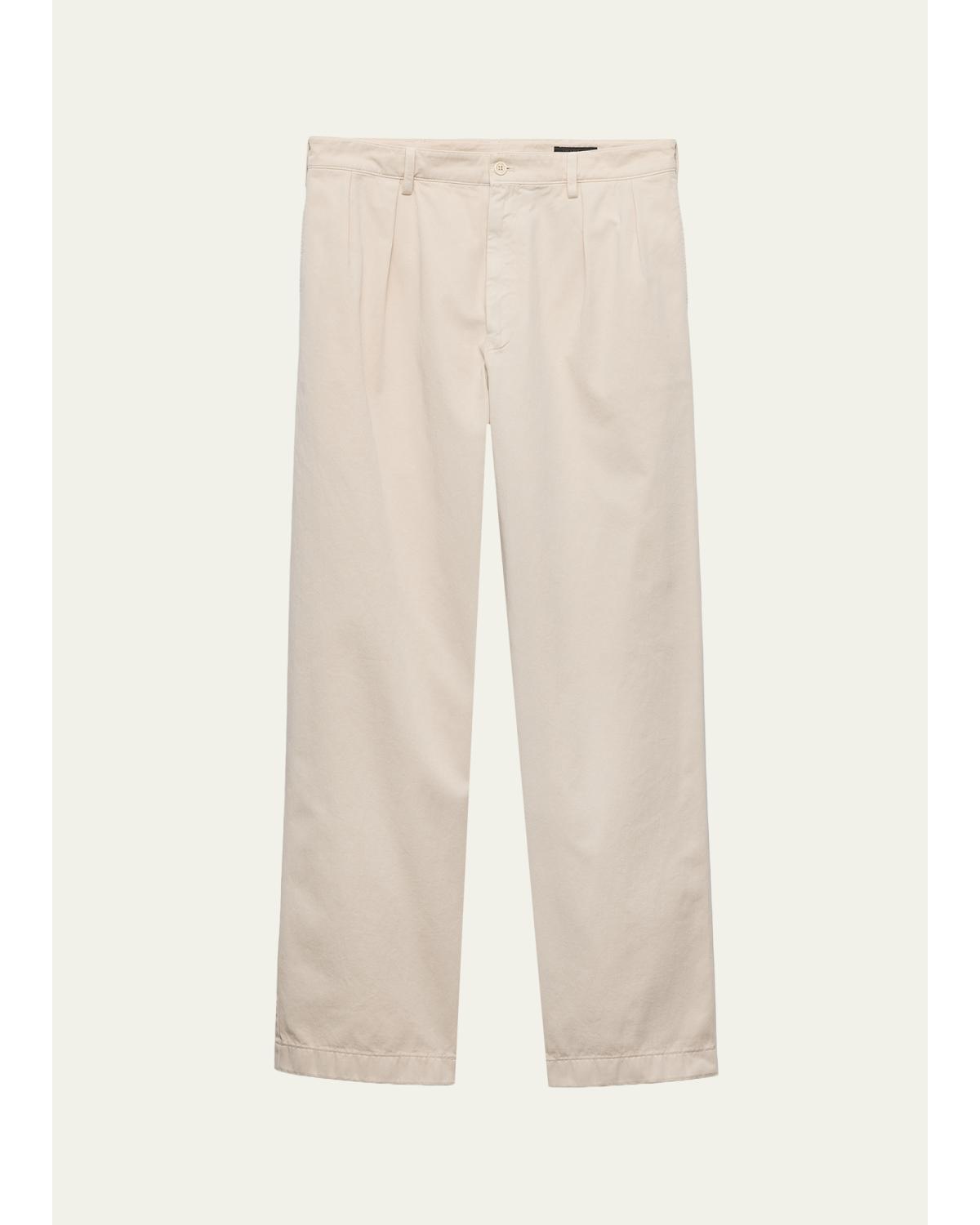 Men'S Gabardine Pleated Pants