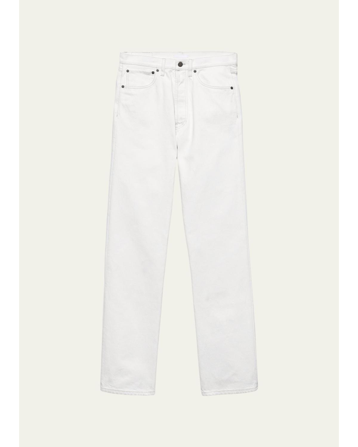 Men'S Denim Straight Leg Five-Pocket Pants