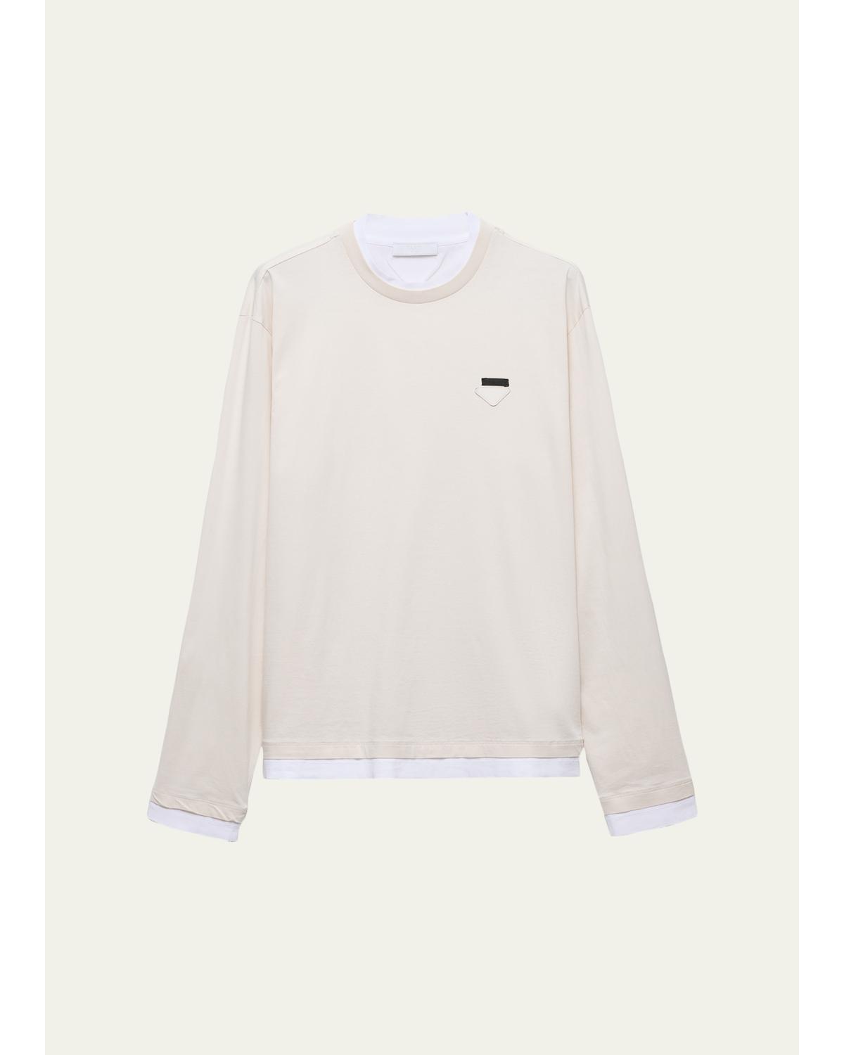 Men'S Jersey Long-Sleeve Crewneck T-Shirt