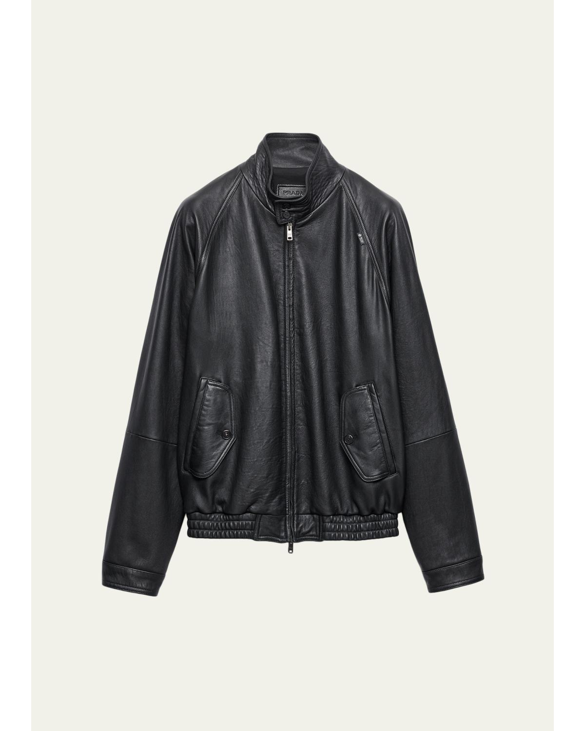 Men'S Stand Collar Napa Jacket