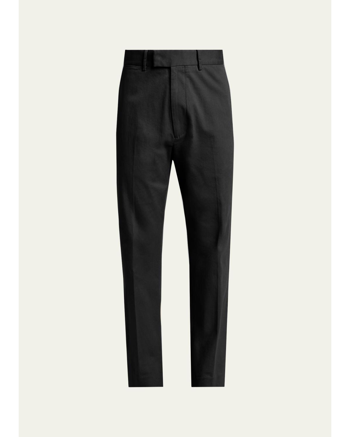 Men'S Comfort Stretch Slim Flat-Front Trousers