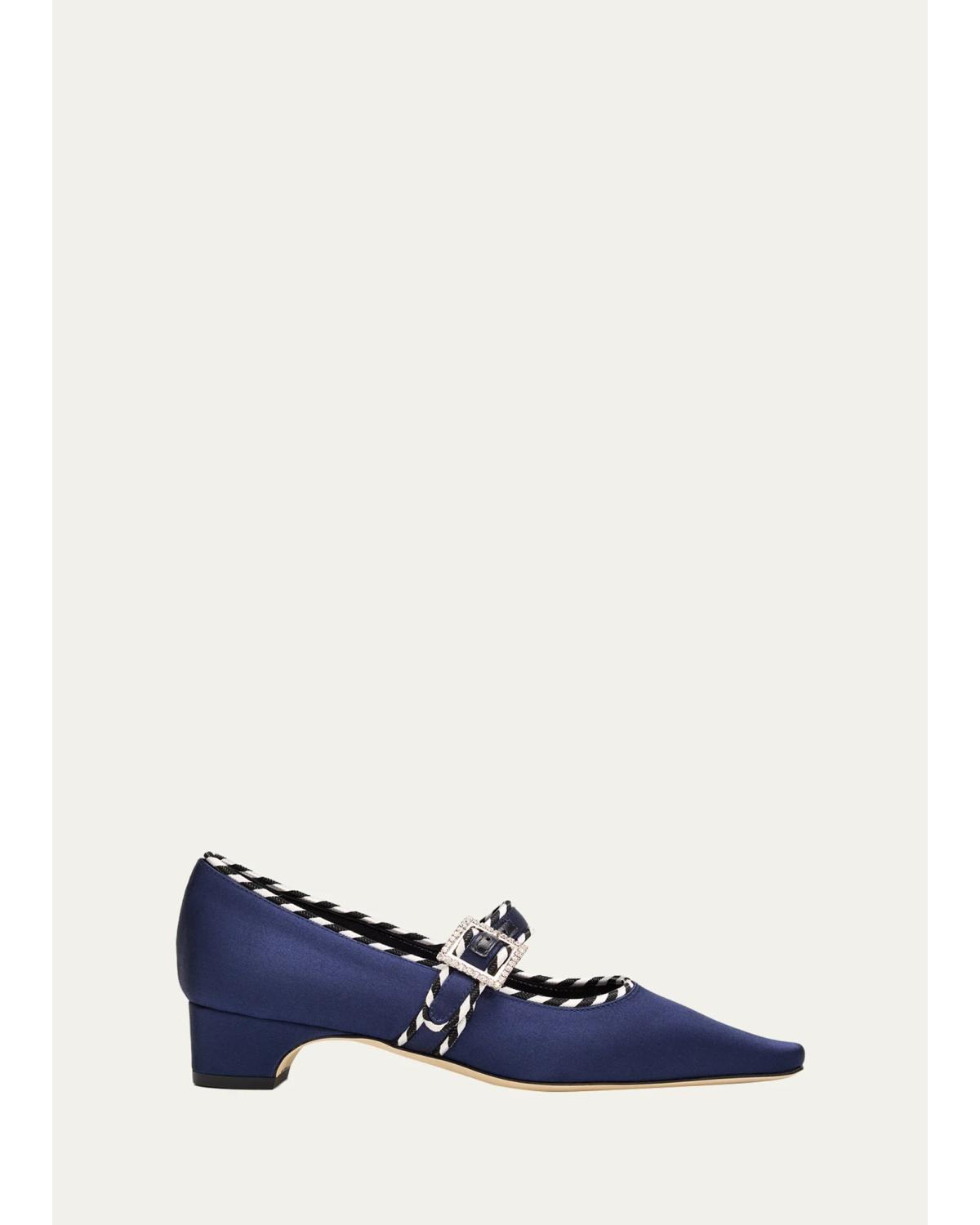 30Mm Zaera Satin Mary Jane Pumps