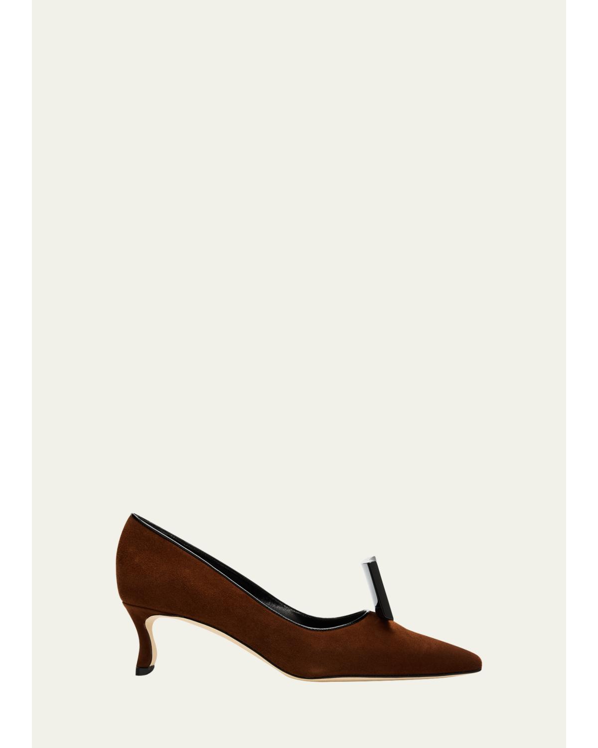 50mm Potoka Suede Pumps