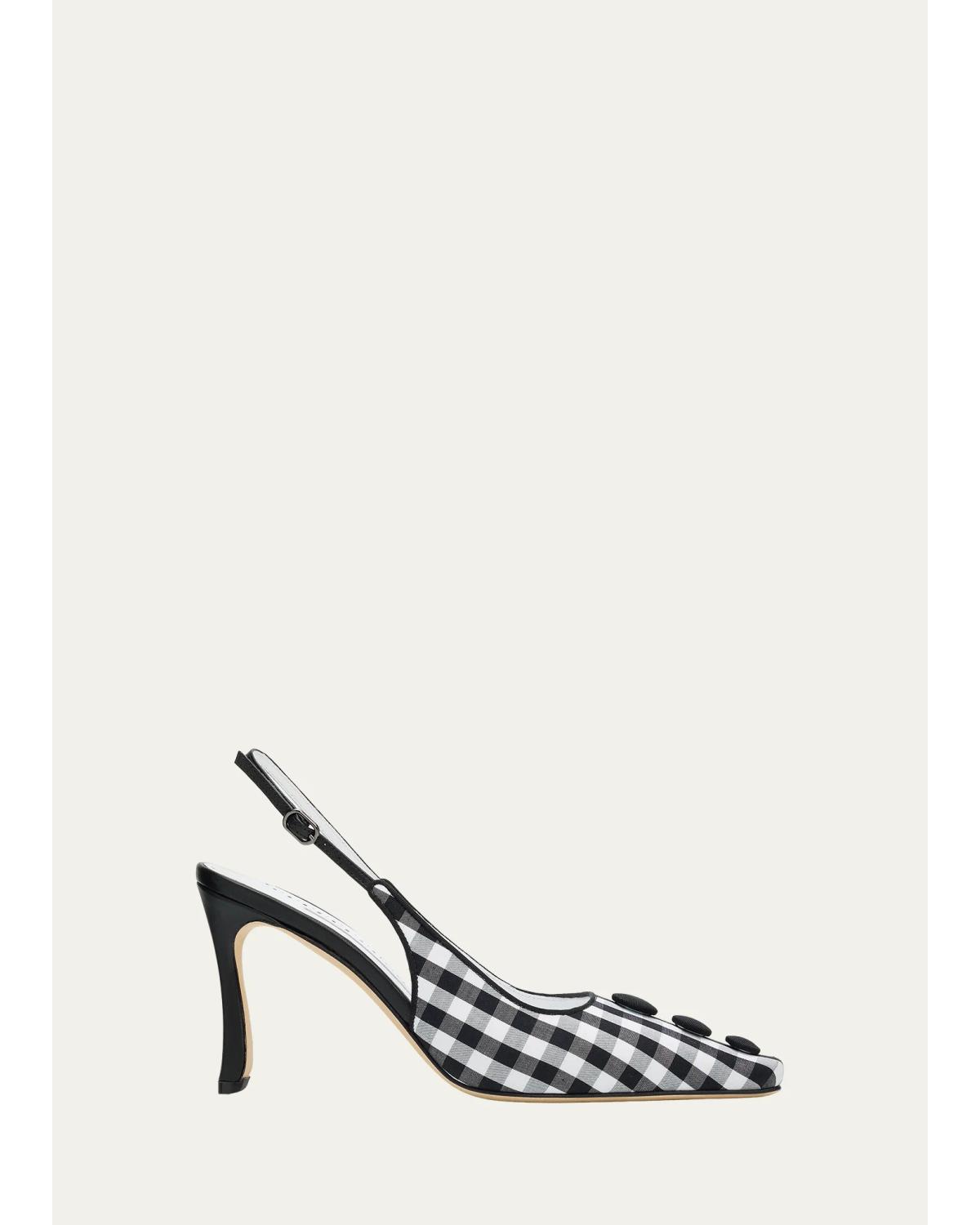 90Mm Alexa Gingham Slingback