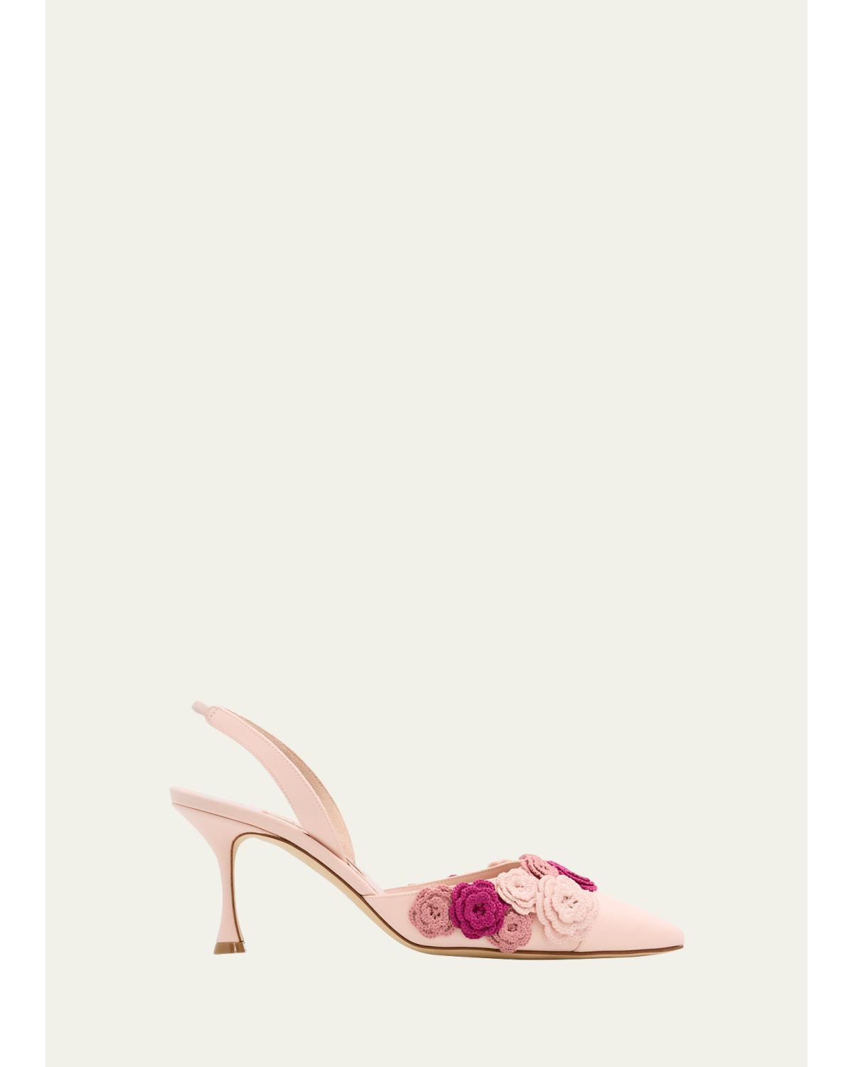 70Mm Svemutasli Gala Floral Slingback