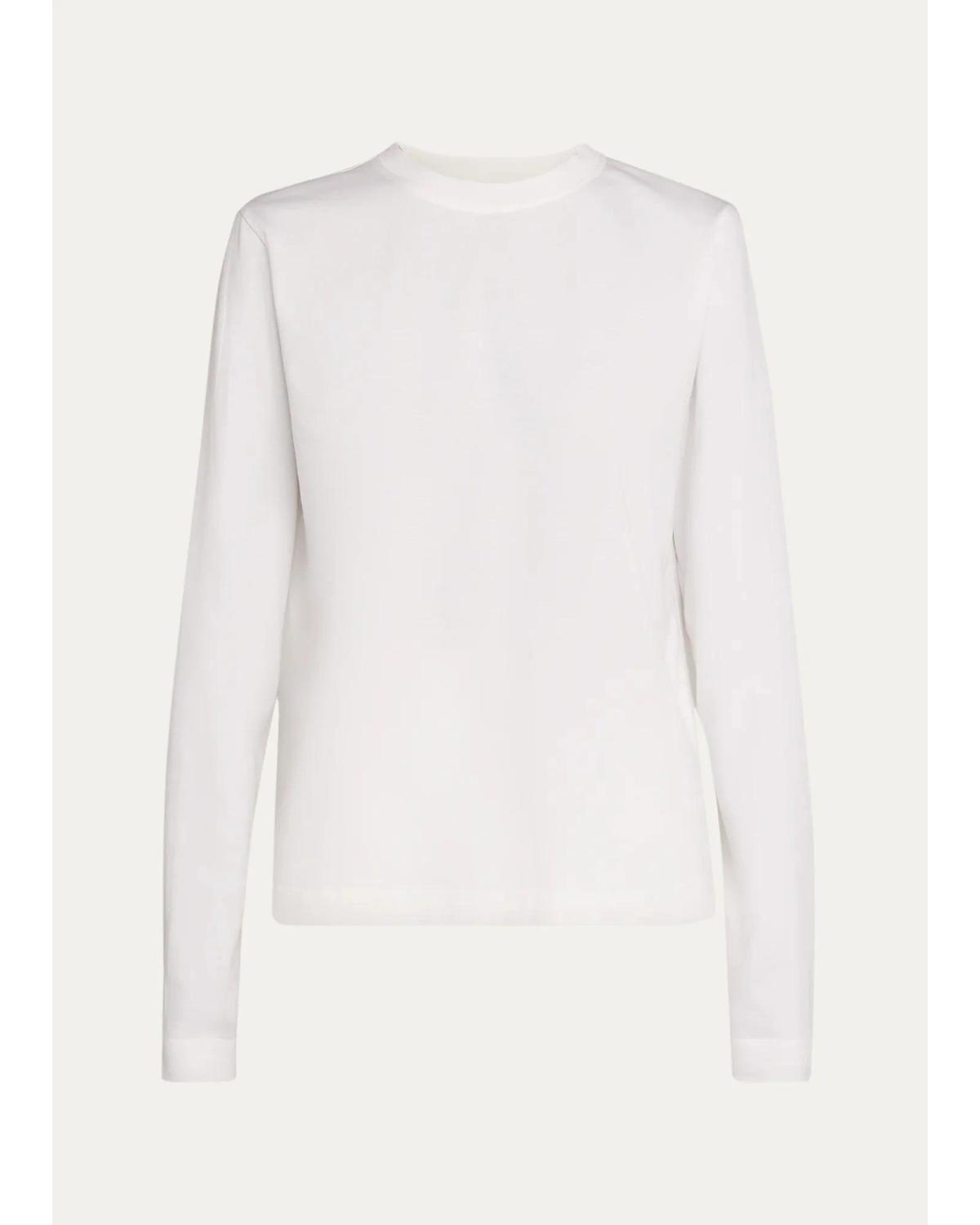 Long-Sleeve Monili Crewneck Cotton T-Shirt