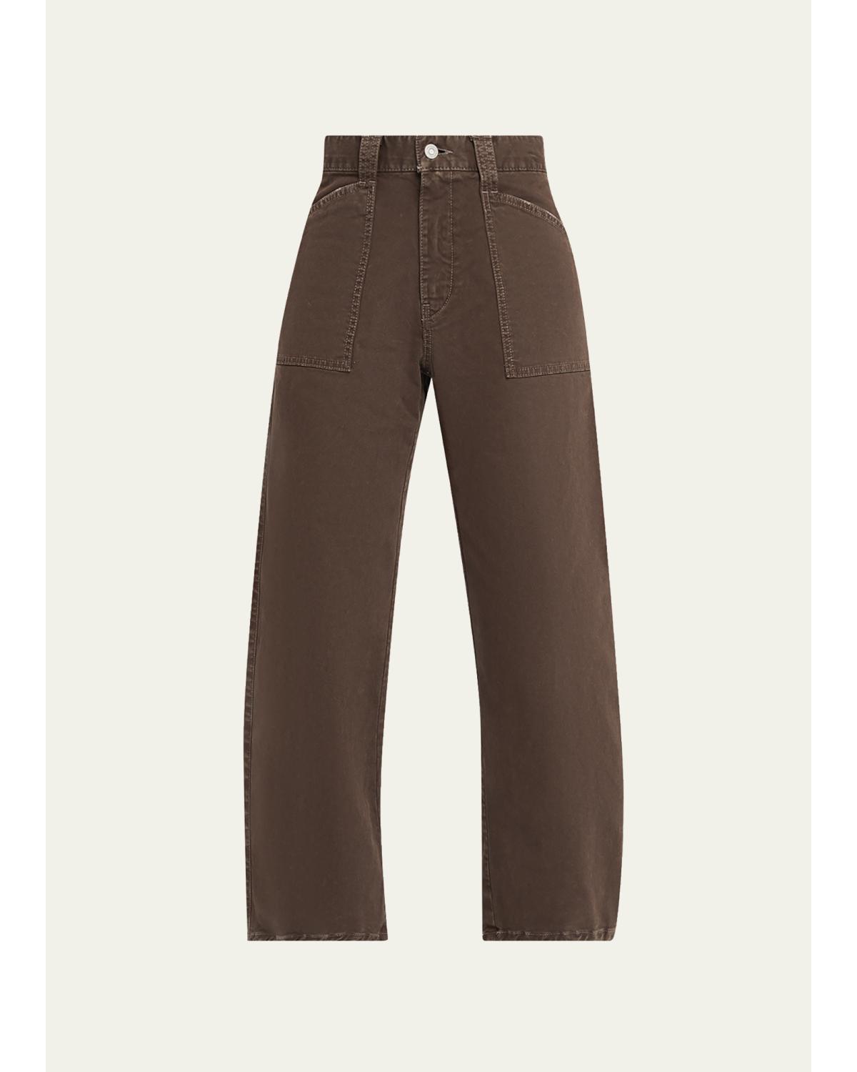Gusset Cargo Ankle Jeans